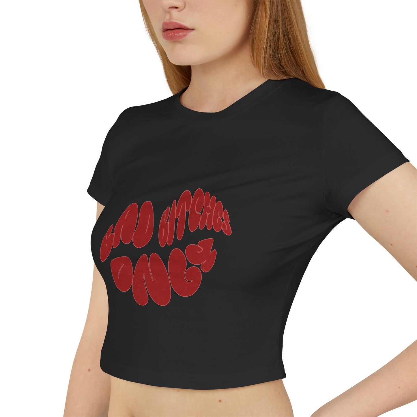 Bad B****es Only Women's Crop Tee - Casual Fit Graphic Tee