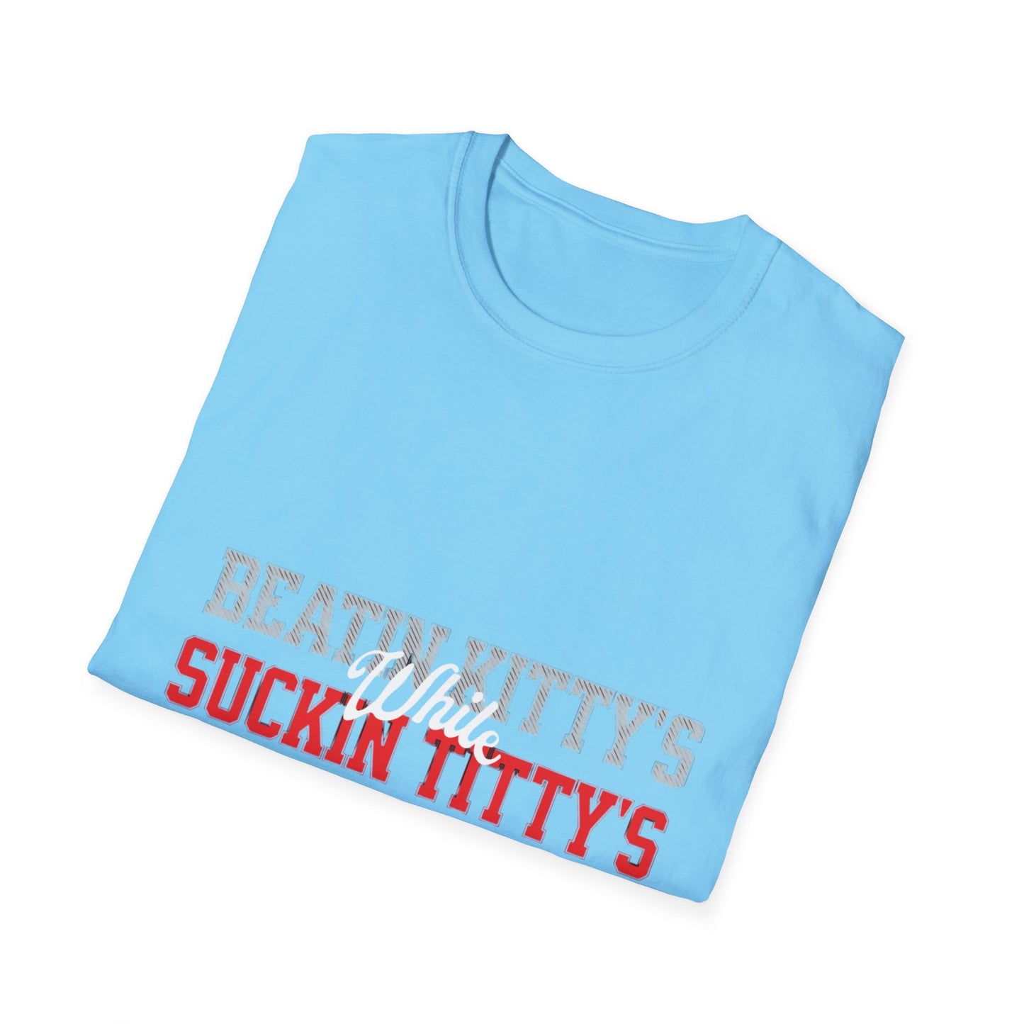 Beat It Kitty's Unisex Softstyle T-Shirt, Funny Gift, Casual Wear, Beach Tee, Summer Vibes, Unique Statement Tee