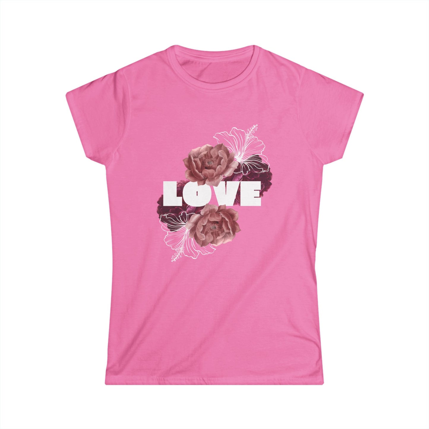Floral Love Tee - Women's Softstyle T-Shirt