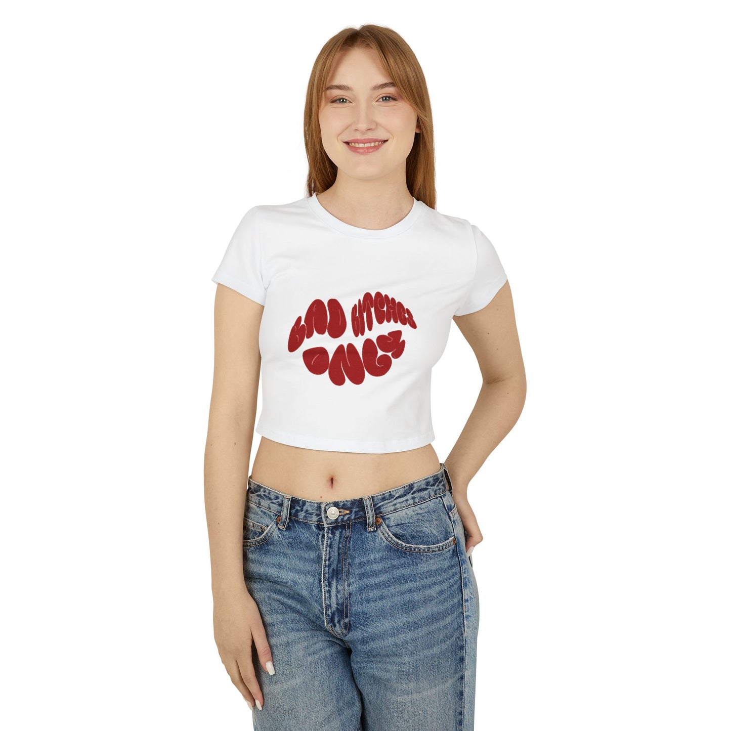 Bad B****es Only Women's Crop Tee - Casual Fit Graphic Tee