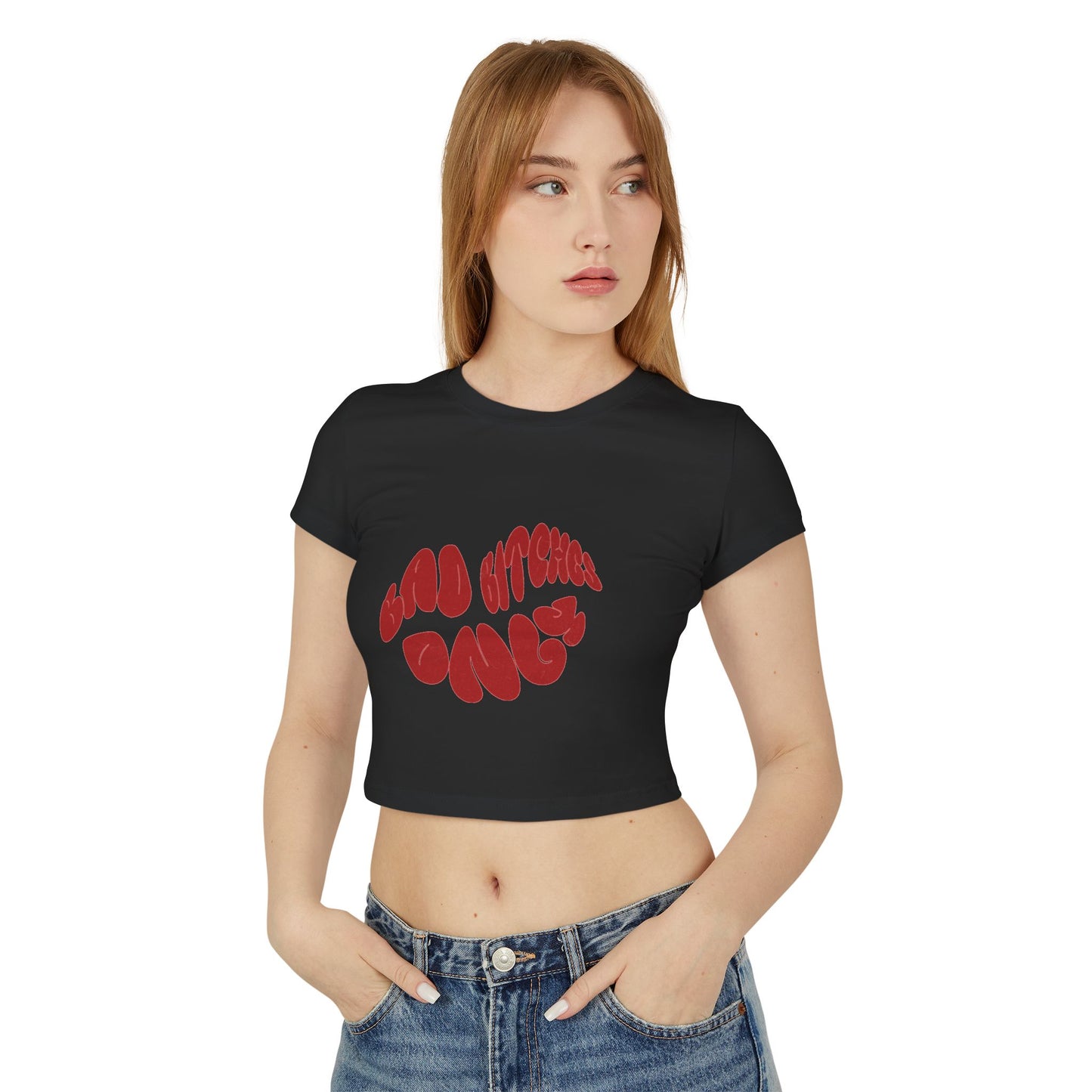 Bad B****es Only Women's Crop Tee - Casual Fit Graphic Tee