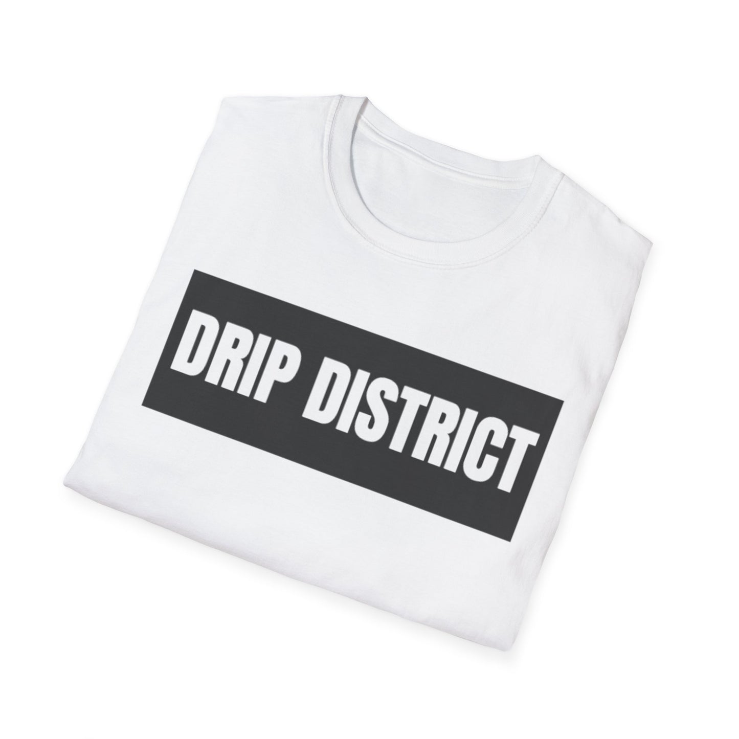 Drip District Unisex Softstyle T-Shirt - Streetwear Vibe, Perfect for Casual Outings & Urban Culture