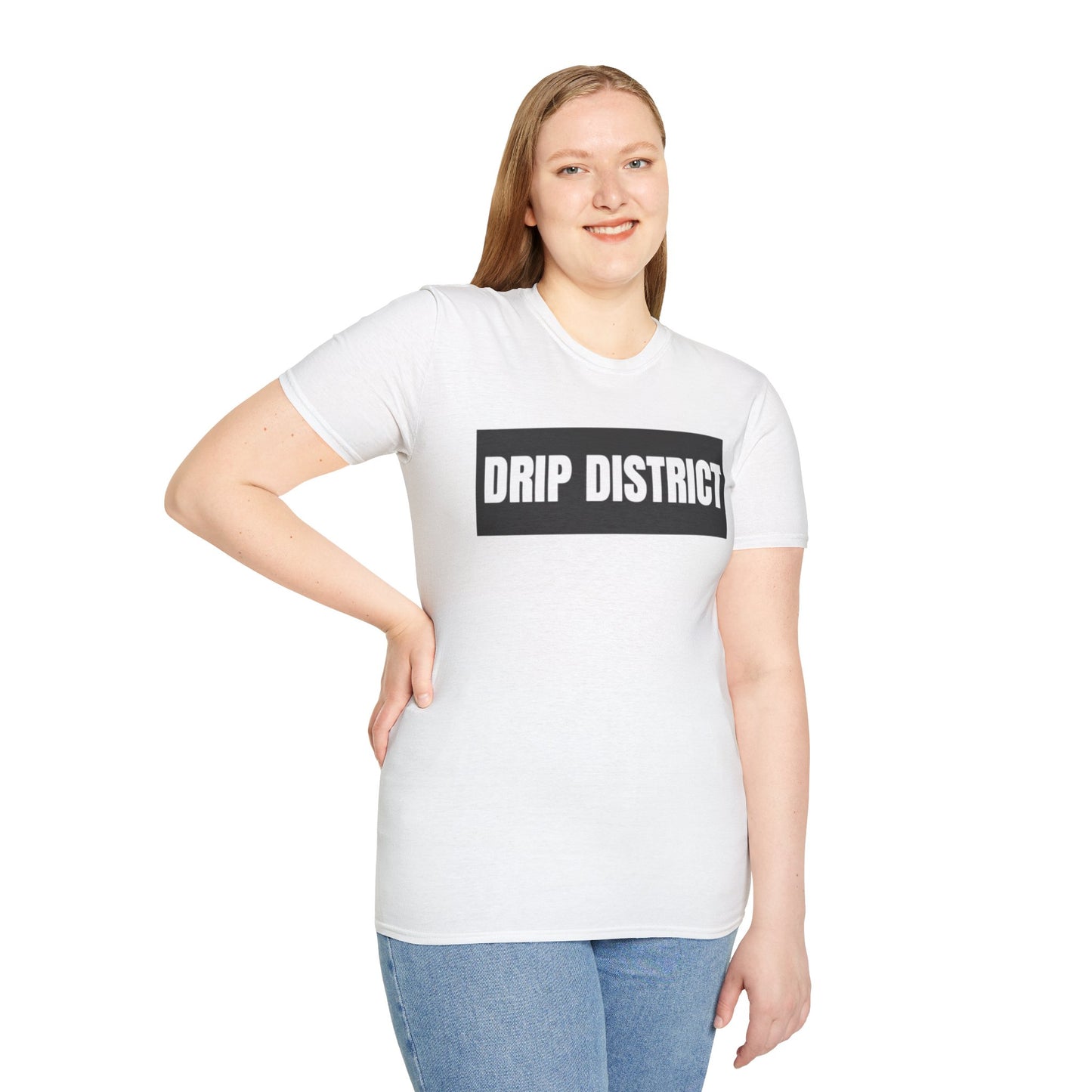 Drip District Unisex Softstyle T-Shirt - Streetwear Vibe, Perfect for Casual Outings & Urban Culture