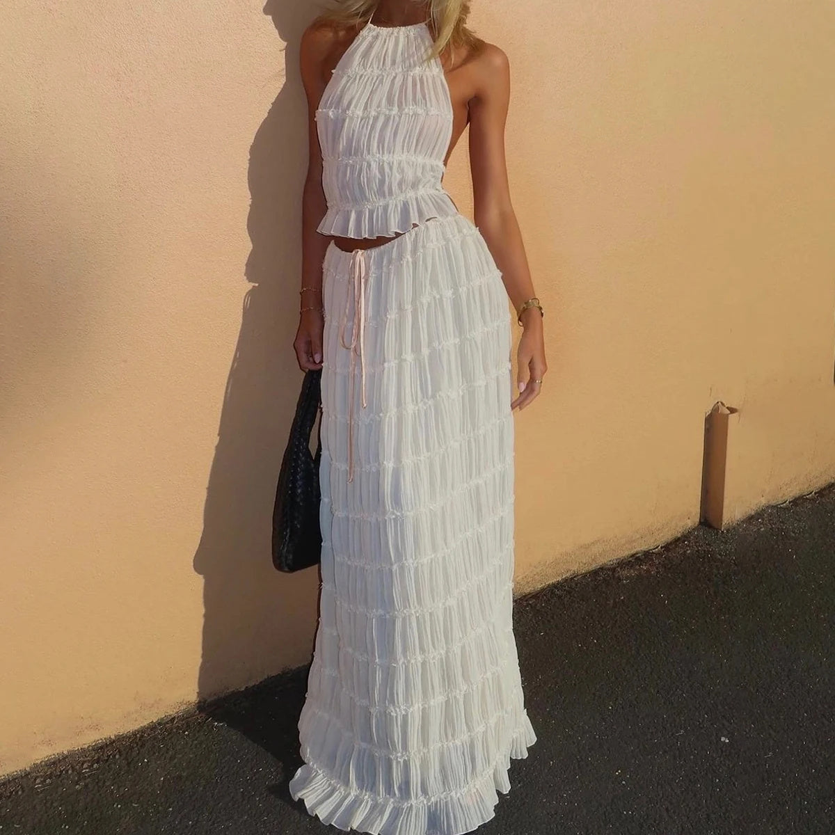 2pcs Women's Dress Suit Sexy Sleeveless