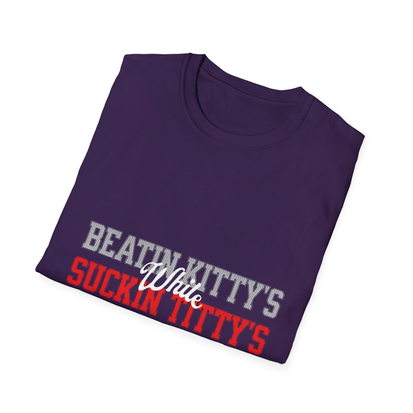 Beat It Kitty's Unisex Softstyle T-Shirt, Funny Gift, Casual Wear, Beach Tee, Summer Vibes, Unique Statement Tee