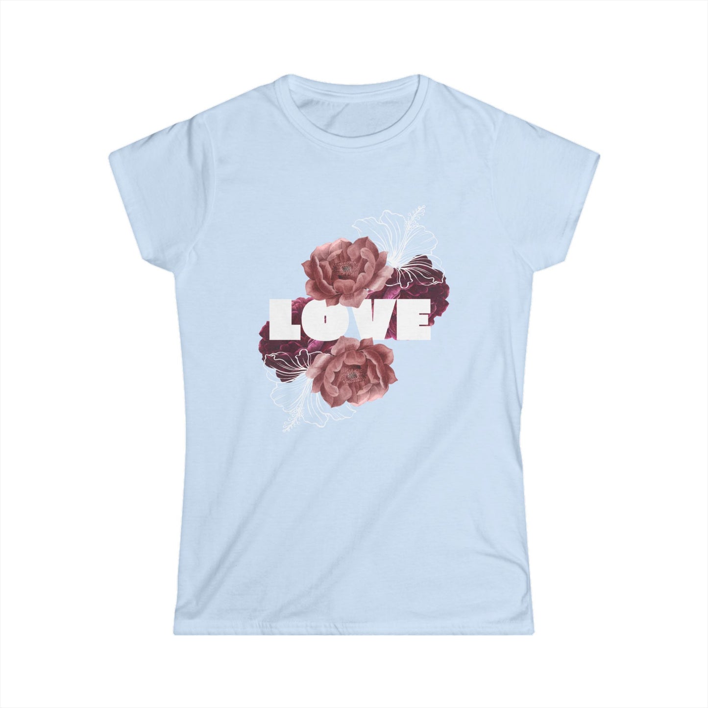 Floral Love Tee - Women's Softstyle T-Shirt