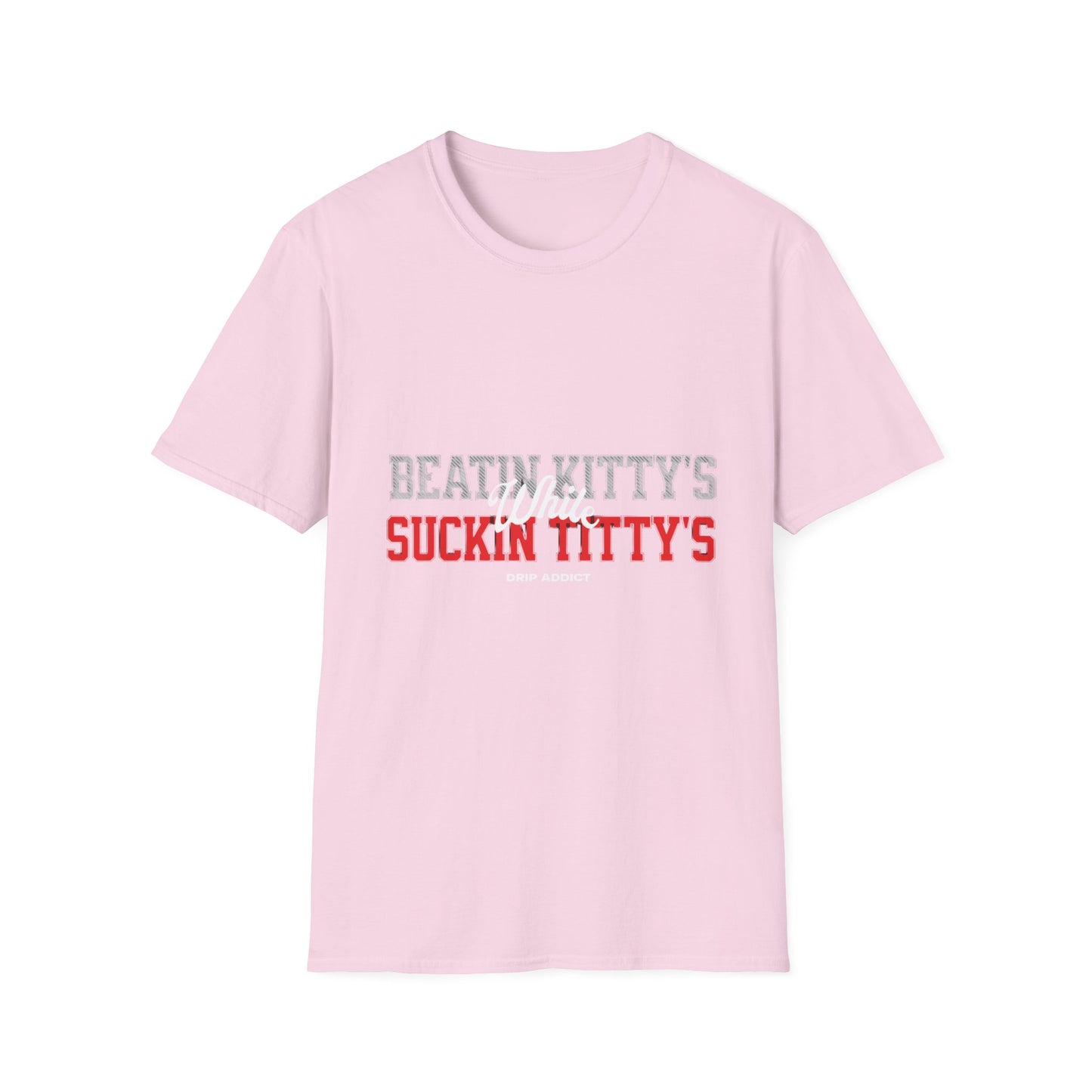 Beat It Kitty's Unisex Softstyle T-Shirt, Funny Gift, Casual Wear, Beach Tee, Summer Vibes, Unique Statement Tee