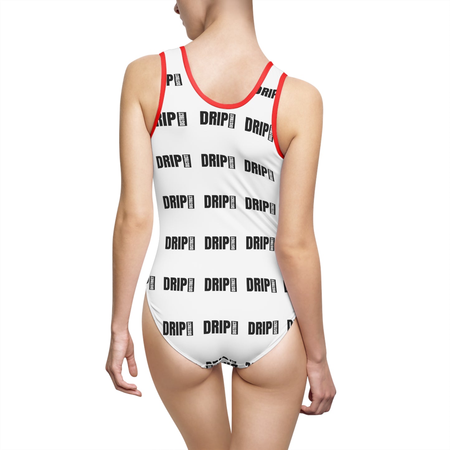 DRIP Graphic Women's Classic One-Piece Swimsuit - Trendy Swimwear for Summer Fun