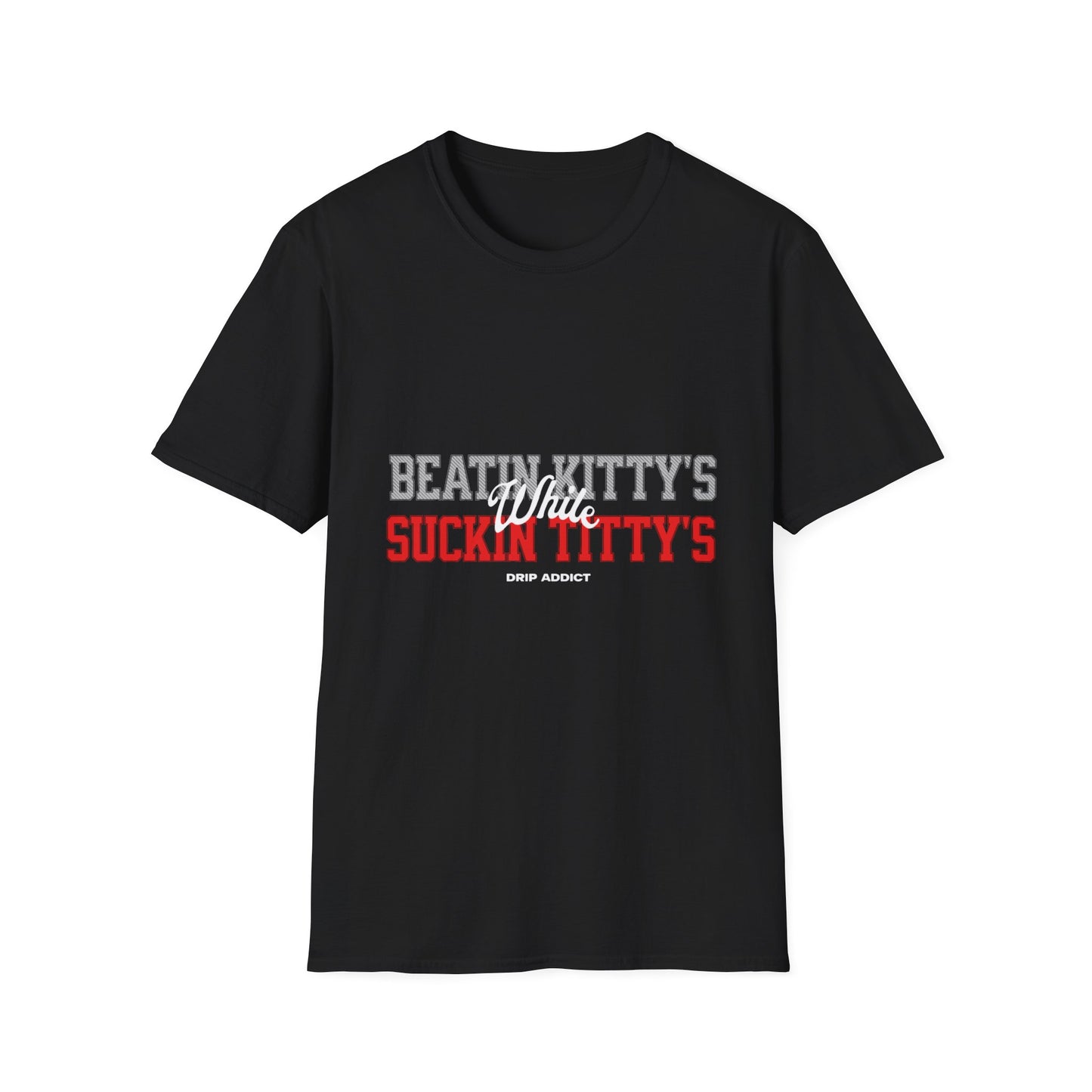 Beat It Kitty's Unisex Softstyle T-Shirt, Funny Gift, Casual Wear, Beach Tee, Summer Vibes, Unique Statement Tee