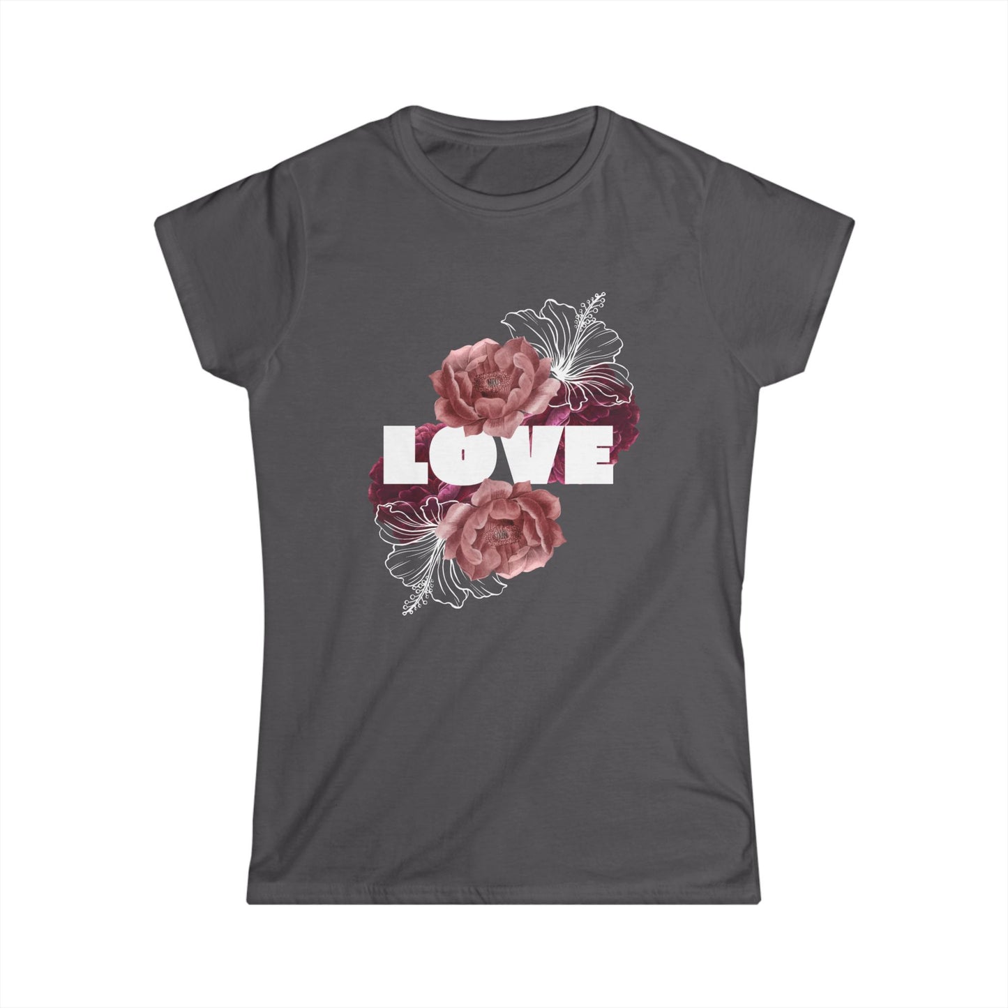 Floral Love Tee - Women's Softstyle T-Shirt