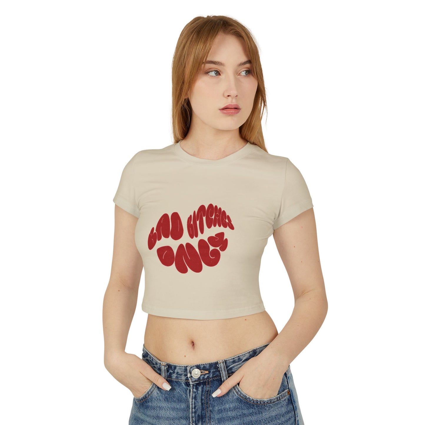 Bad B****es Only Women's Crop Tee - Casual Fit Graphic Tee