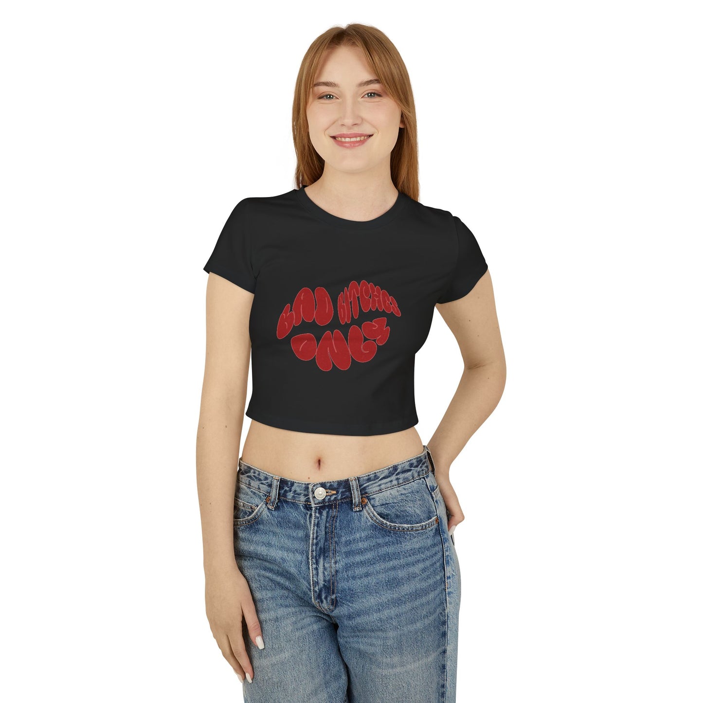 Bad B****es Only Women's Crop Tee - Casual Fit Graphic Tee