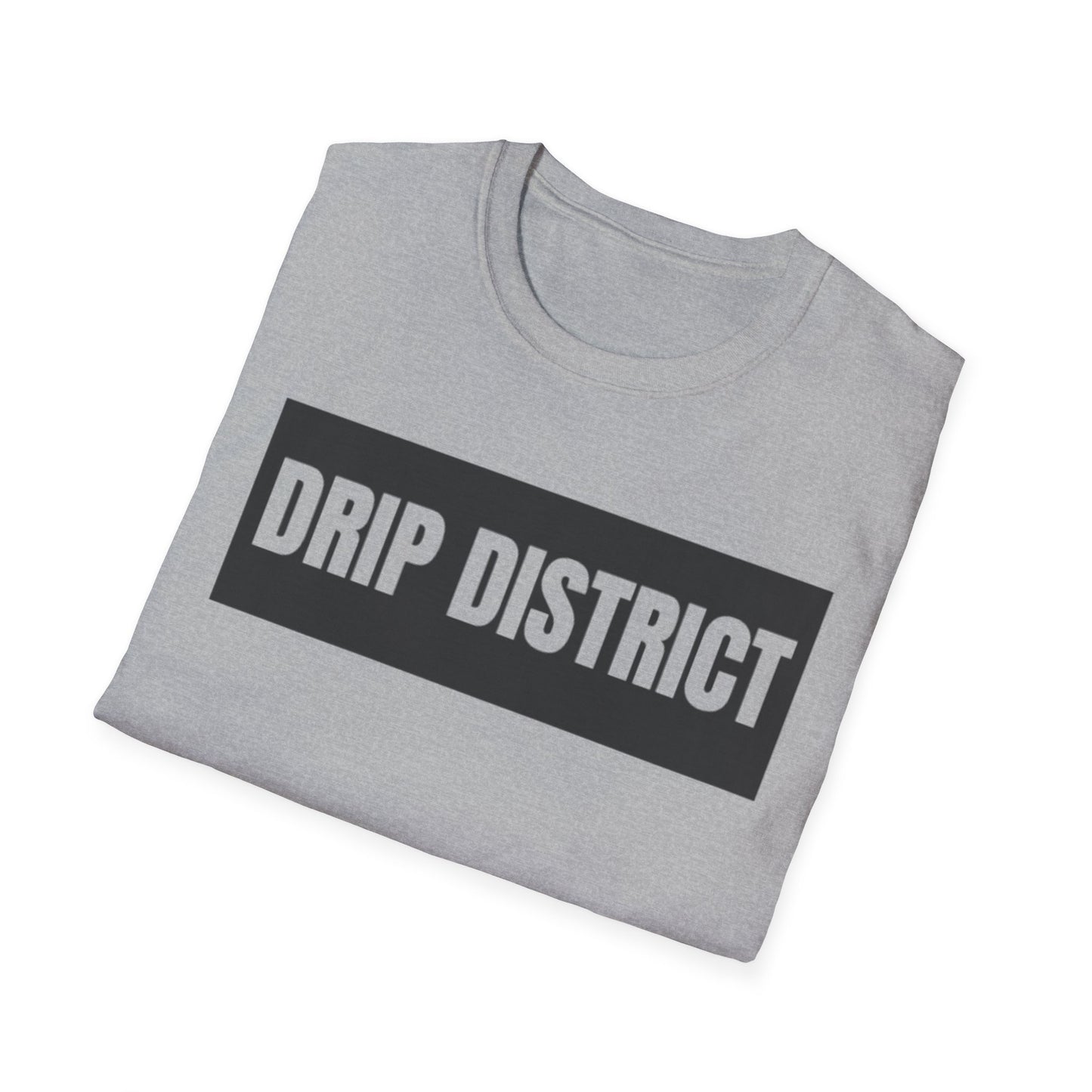 Drip District Unisex Softstyle T-Shirt - Streetwear Vibe, Perfect for Casual Outings & Urban Culture