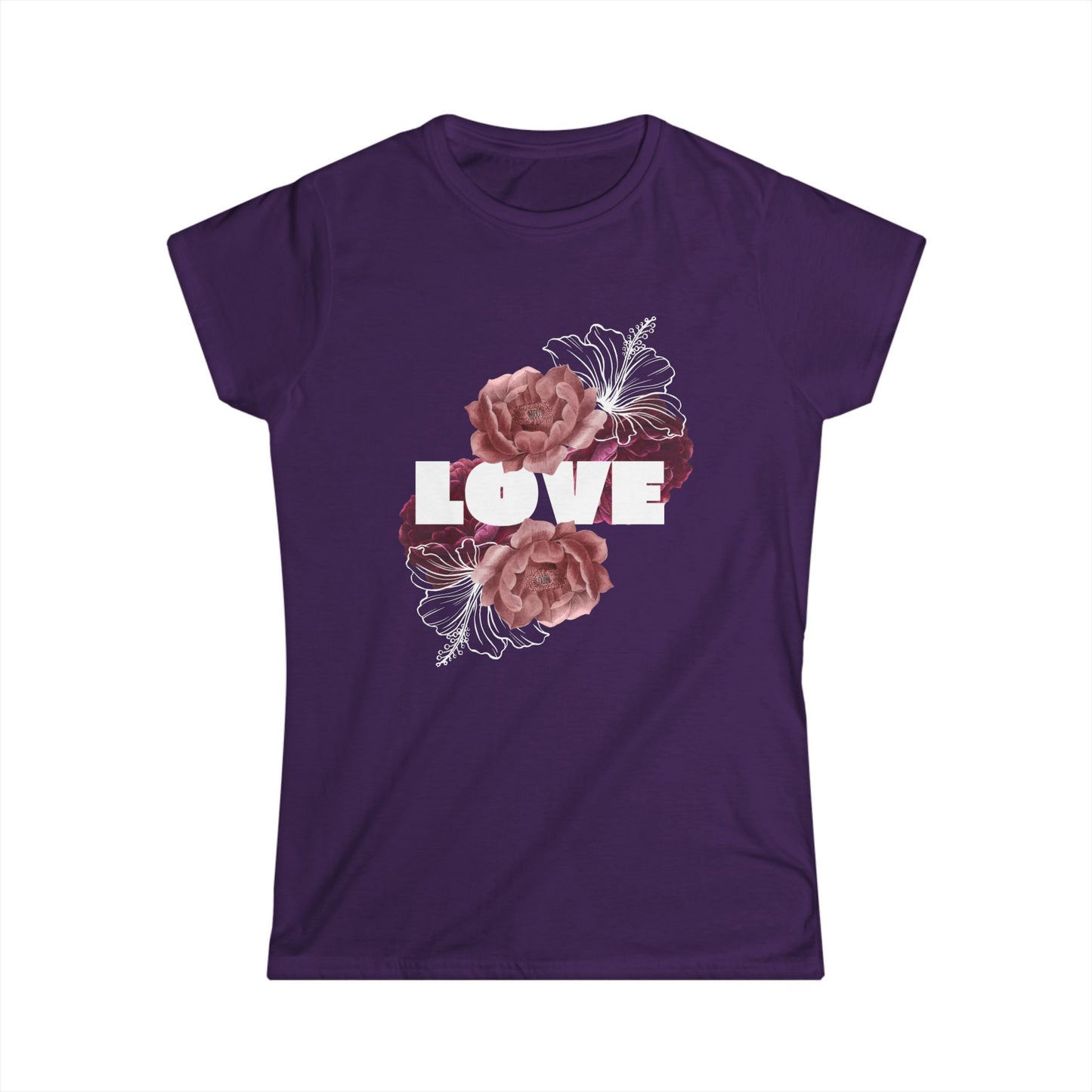 Floral Love Tee - Women's Softstyle T-Shirt