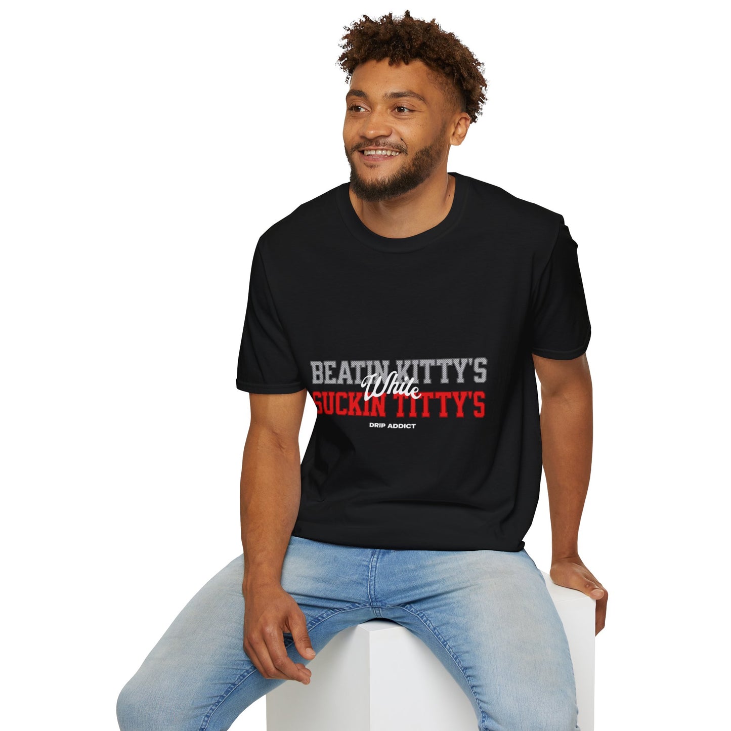 Beat It Kitty's Unisex Softstyle T-Shirt, Funny Gift, Casual Wear, Beach Tee, Summer Vibes, Unique Statement Tee