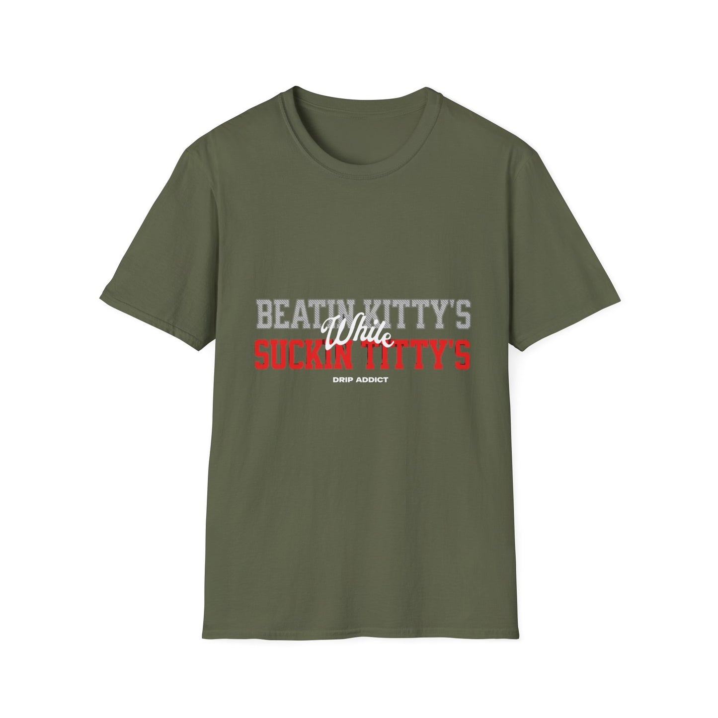 Beat It Kitty's Unisex Softstyle T-Shirt, Funny Gift, Casual Wear, Beach Tee, Summer Vibes, Unique Statement Tee