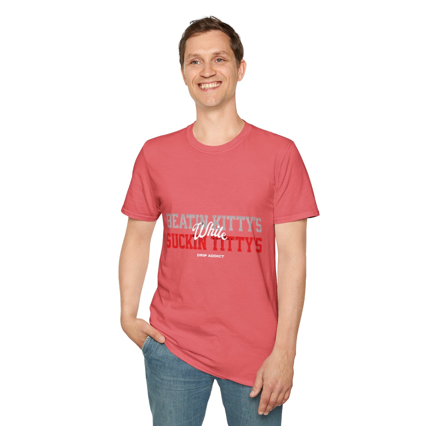 Beat It Kitty's Unisex Softstyle T-Shirt, Funny Gift, Casual Wear, Beach Tee, Summer Vibes, Unique Statement Tee