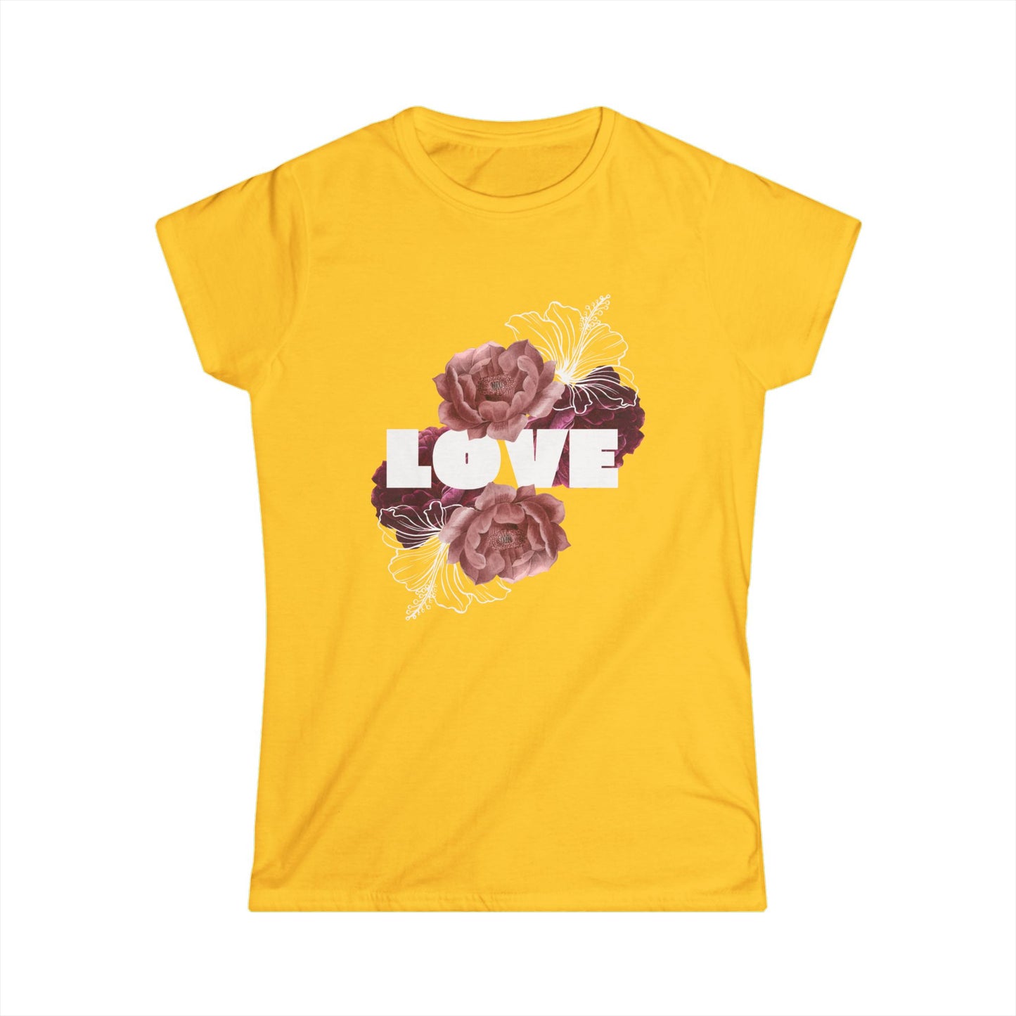 Floral Love Tee - Women's Softstyle T-Shirt