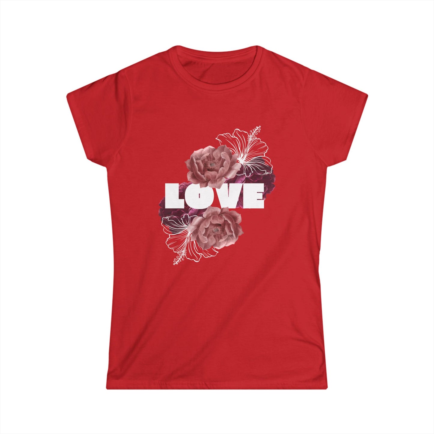 Floral Love Tee - Women's Softstyle T-Shirt