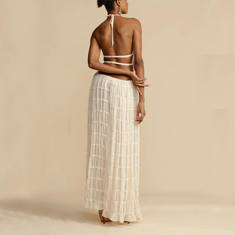 2pcs Women's Dress Suit Sexy Sleeveless