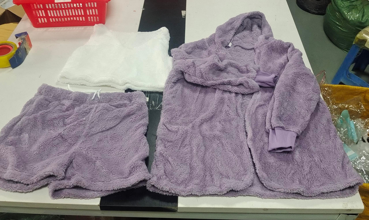 3pcs Crop Tank Top And Shorts Pajama Set