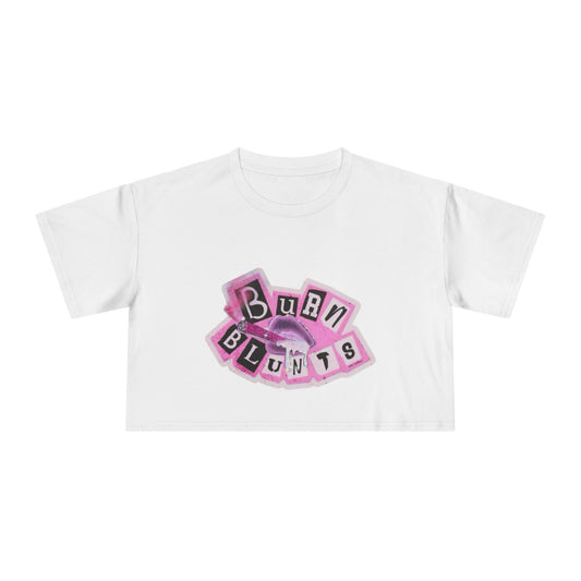 Burn Blunts Women's Crop Tee - Stylish Casual Top for Summer Vibes