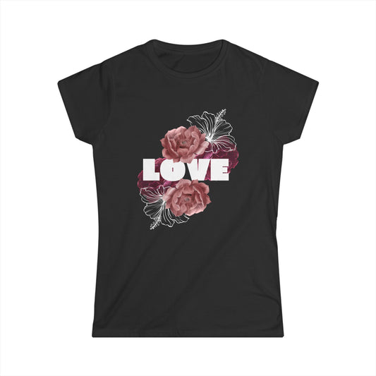 Floral Love Tee - Women's Softstyle T-Shirt