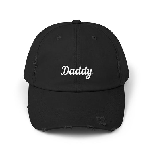 Stylish Unisex Distressed Cap – Perfect Dad Gift with 'Daddy' Embroidery