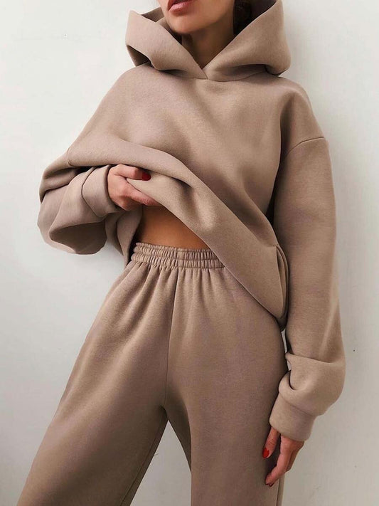 Hooded Sweater Two-piece Suit