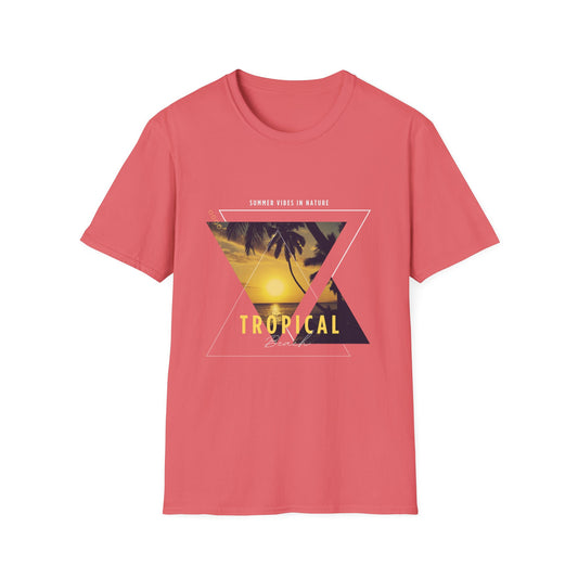 Tropical Vibes Unisex Softstyle T-Shirt – Summer Graphic Tee