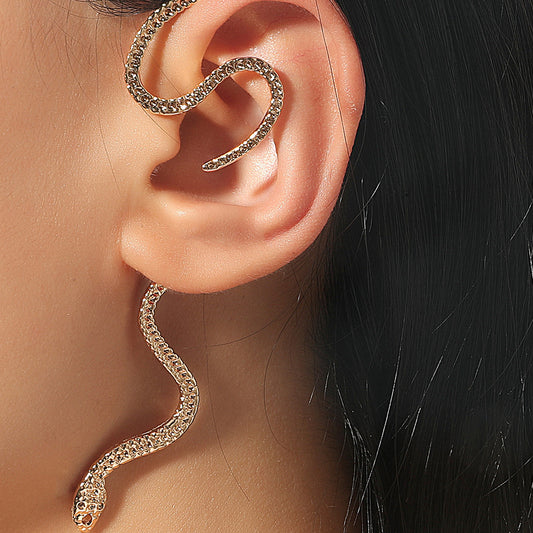 Ear Clip Vintage Zircon Snake-shaped
