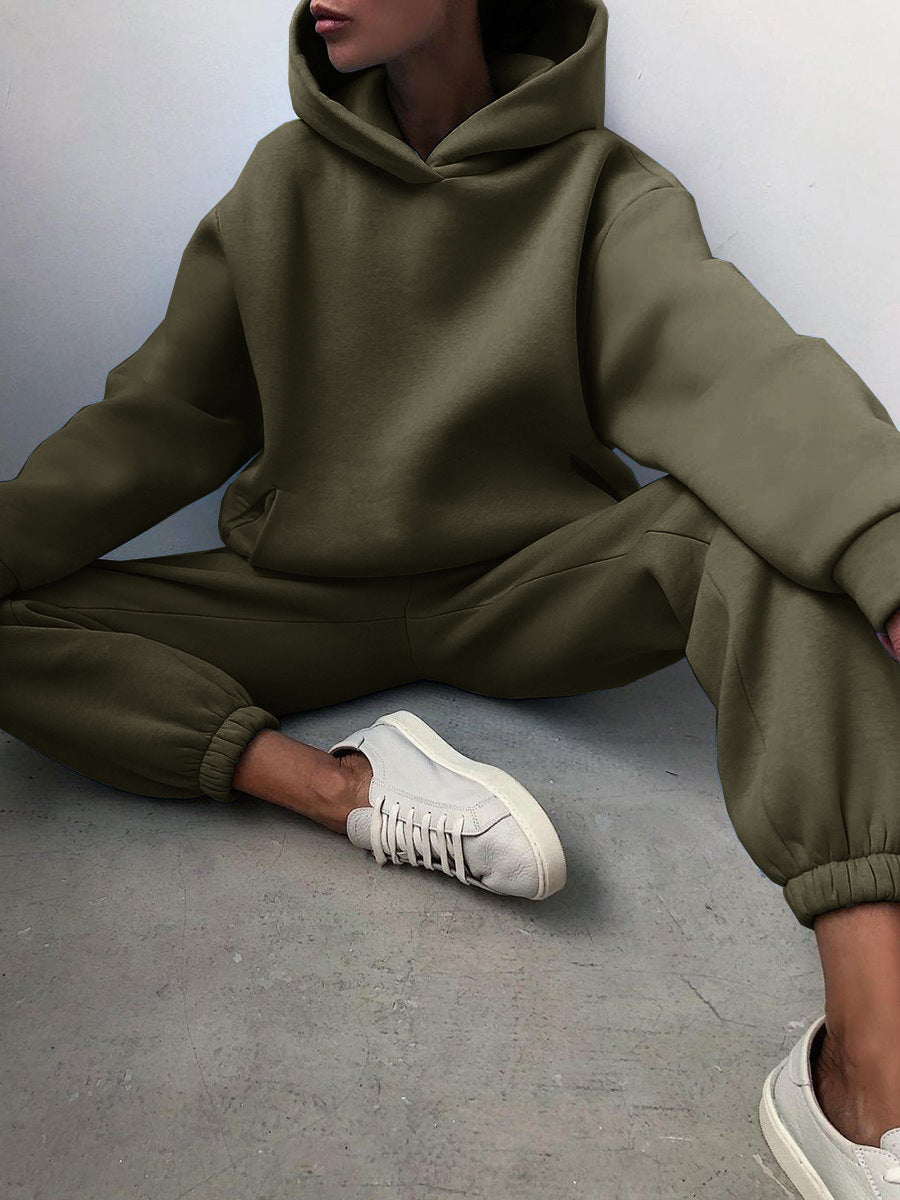 Hooded Sweater Two-piece Suit