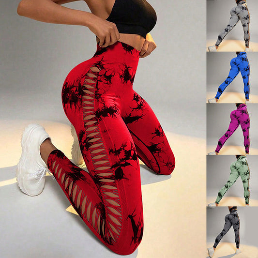 Tie Dye Yoga Pants High Waist Butt Lift Seamless