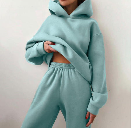 Hooded Sweater Two-piece Suit