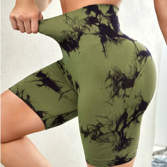 Tie-dye Printed Yoga Pants