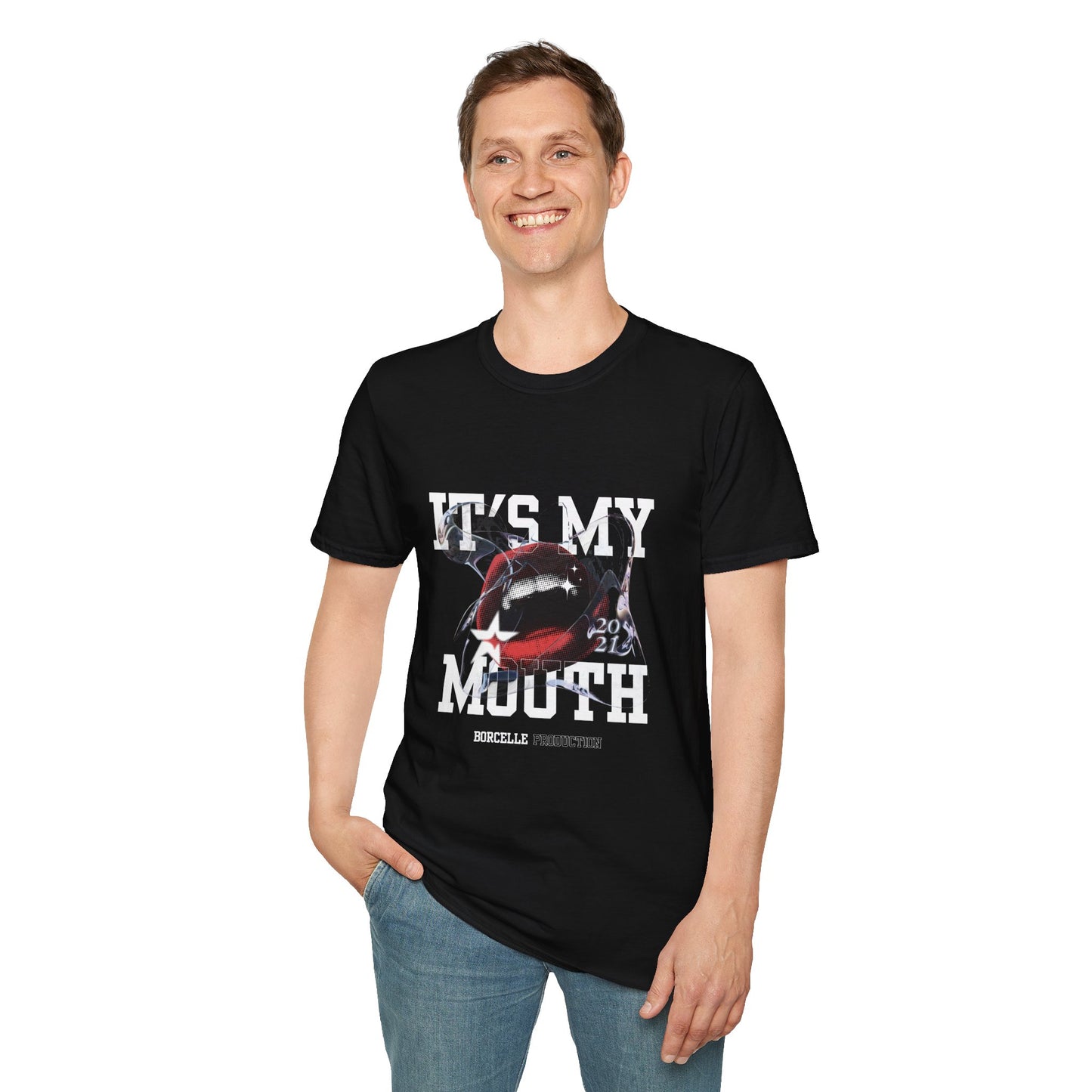 Fun Unisex Softstyle T-Shirt - "It's My Mouth" Statement Tee