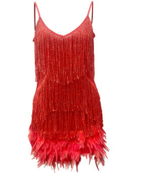 Feather Summer Mini Dress