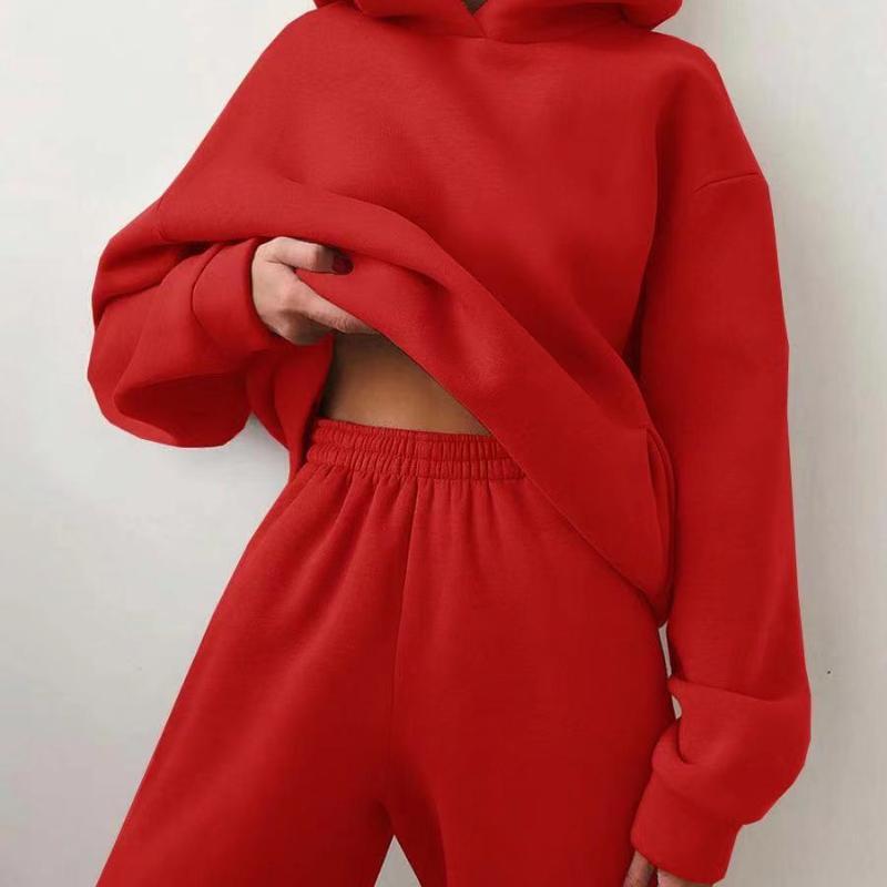 Hooded Sweater Two-piece Suit