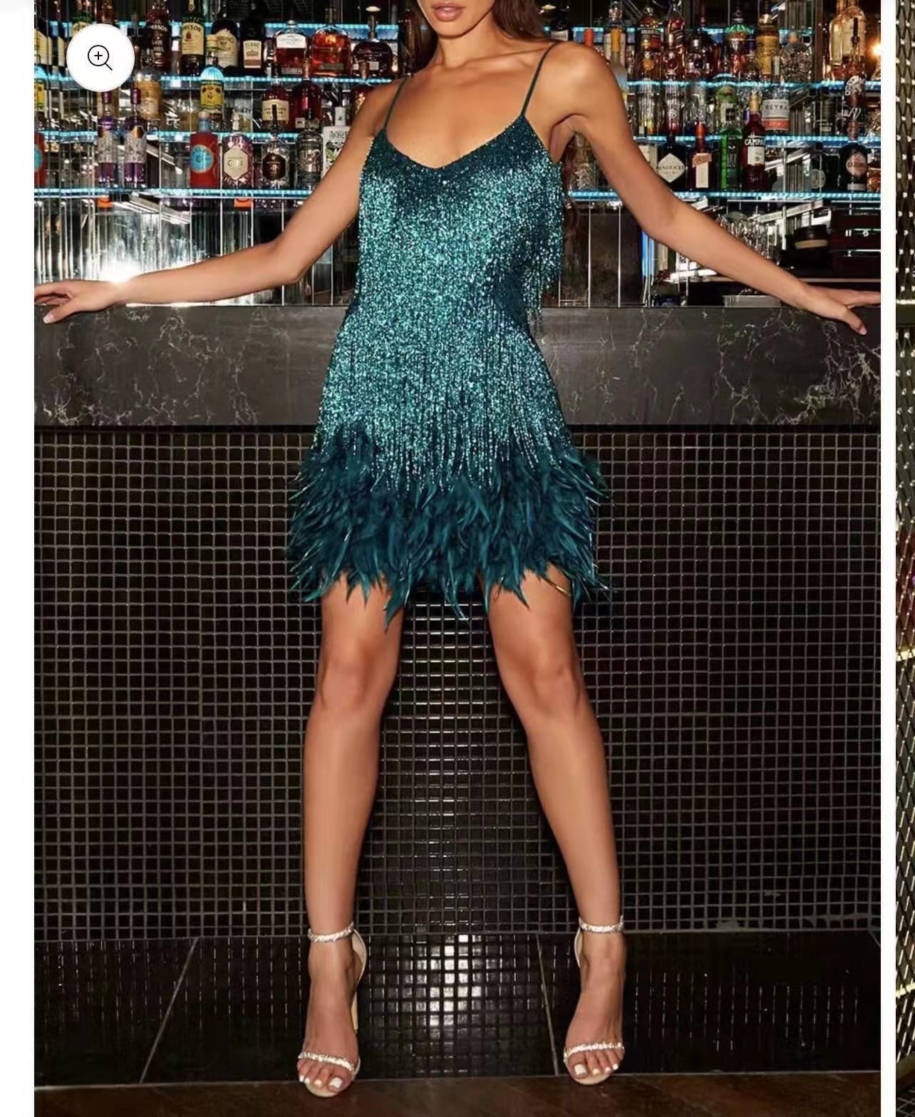 Feather Summer Mini Dress