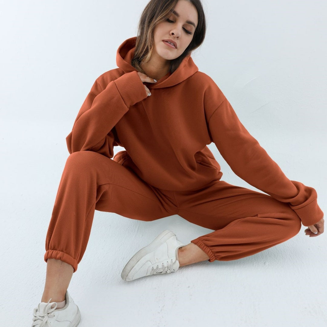 Hooded Sweater Two-piece Suit
