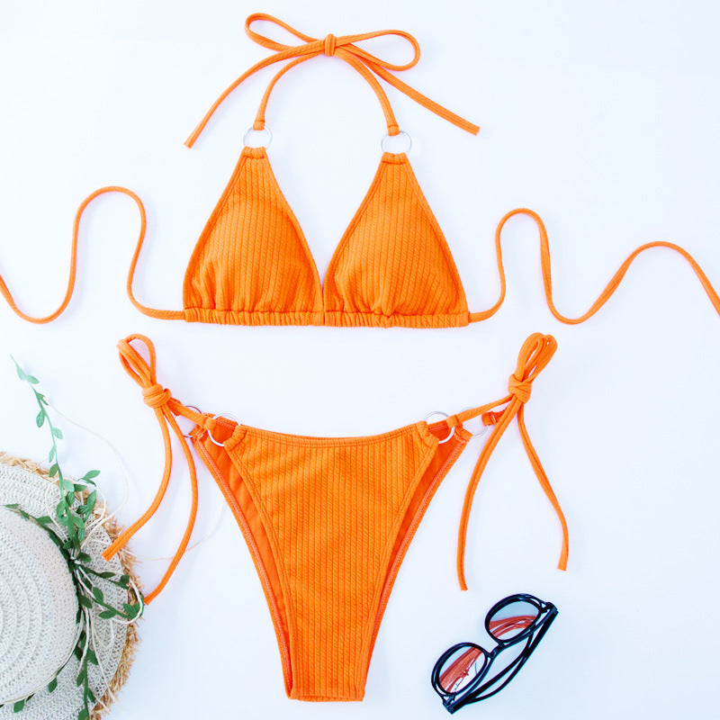 Summer Side Tie Thong Style Swimsuit